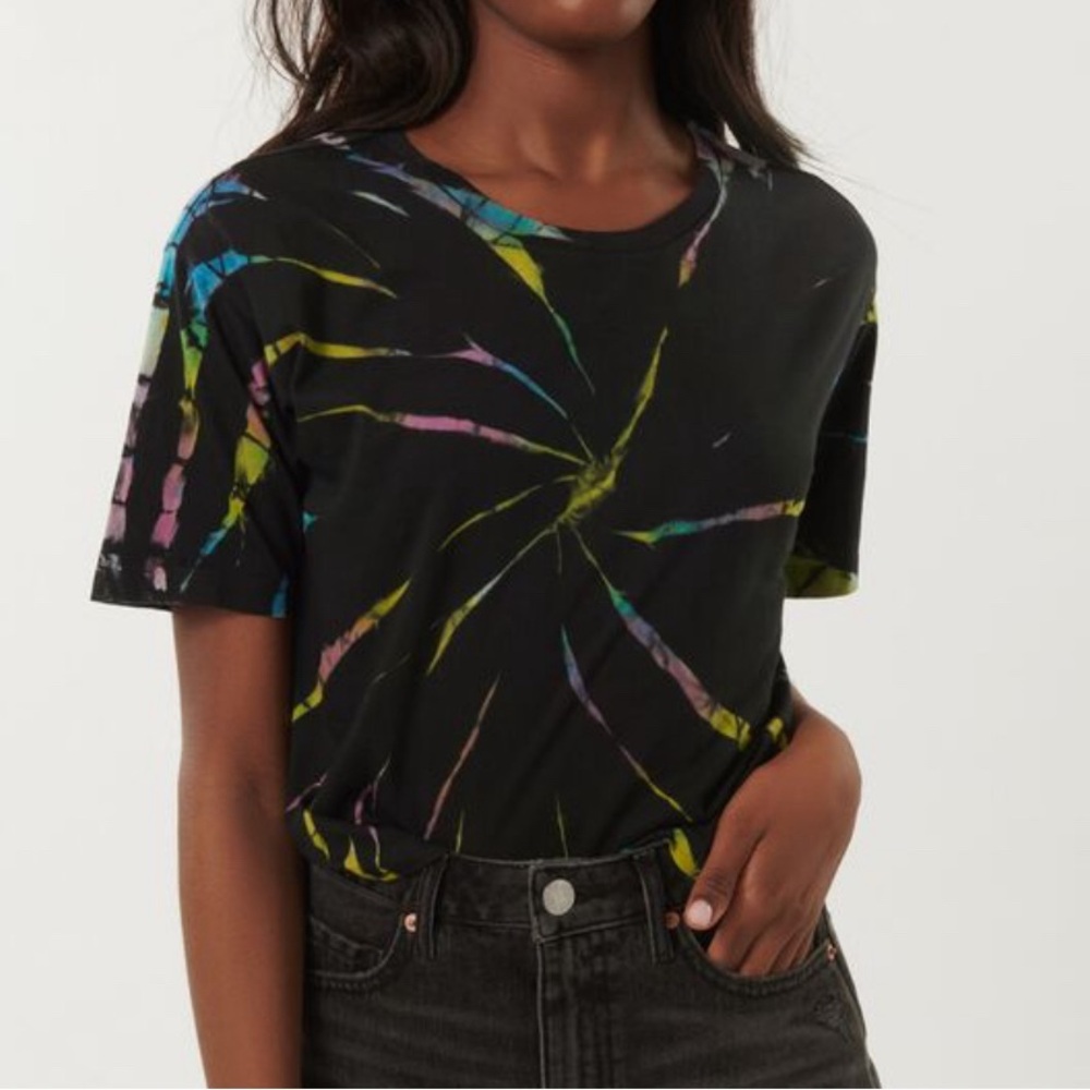 Black short sleeve with tie dye size medium